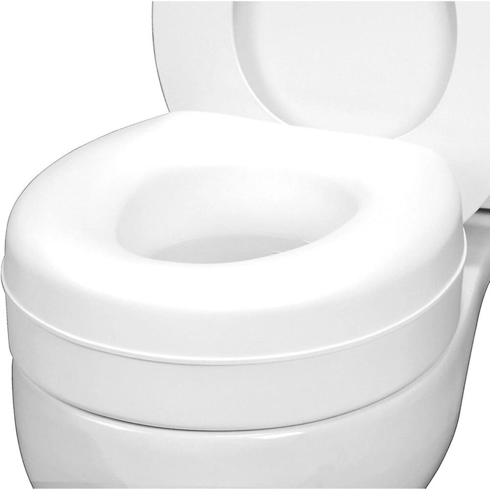 Healthsmart Enhanced Comfort 5" Raised Round)Toilet Seat Riser 5 Slip Resistant